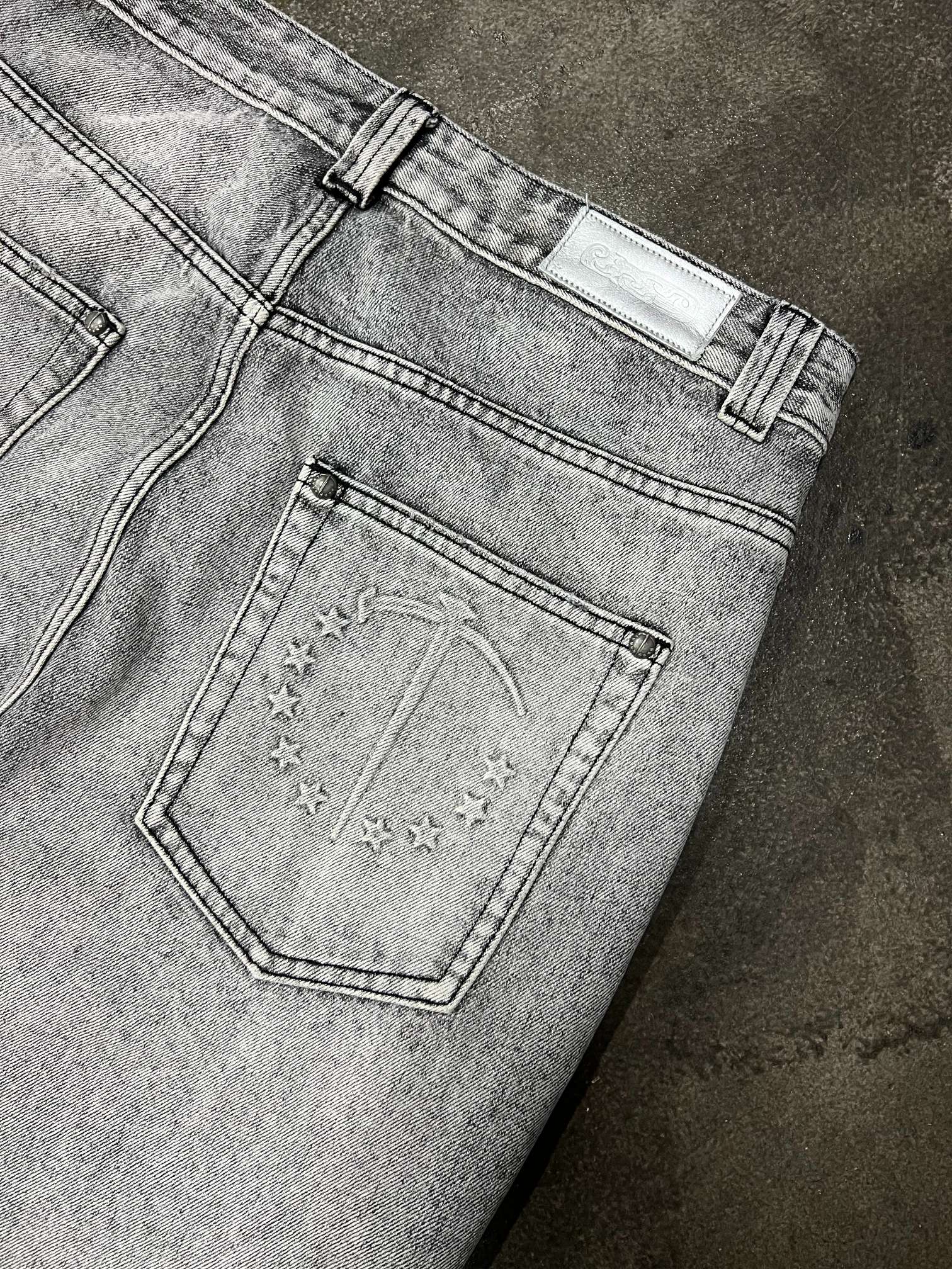 White Lime Plaster Washed Distressed Jeans - PSYLOS 1, White Lime Plaster Washed Distressed Jeans, Jeans, TecNineGroup, PSYLOS 1
